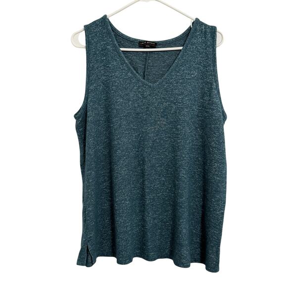 Lane Bryant Women’s Plus Size 14/16 Green V-Neck Tank Top - Picture 1 of 3